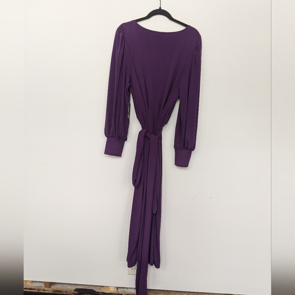 Eloquii Purple Faux Wrap Maxi Dress Size 16 - Picture 6 of 7